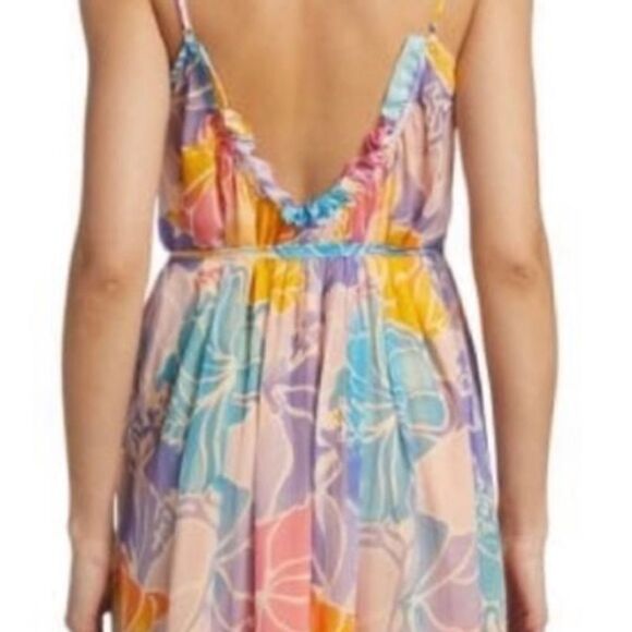 Ramy Brook Ivy Printed Silk Tiered Maxi Dress Medium $585 - Picture 9 of 9